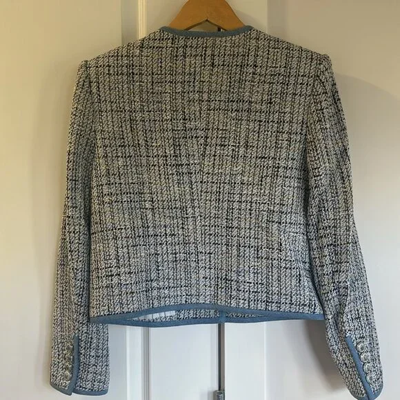 NEW Veronica Beard Darla Tweed Lady Jacket Blazer in Blue Multi | size 4 - Picture 8 of 14